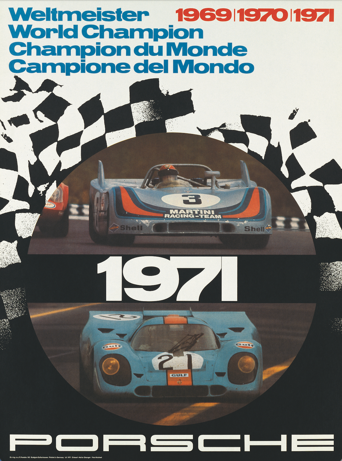 Welt meister 1971 Poster A1