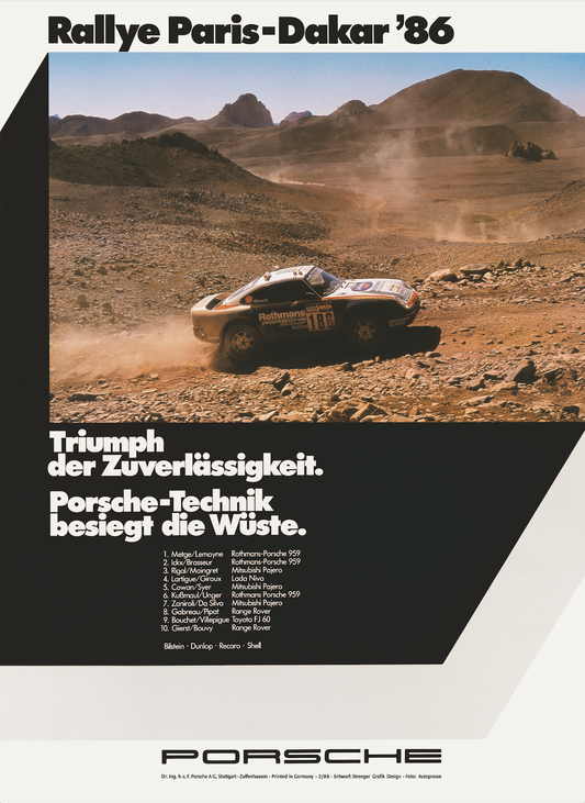 Porsche Paris-Dakar 1986 A1
